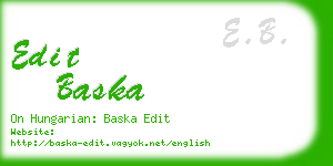 edit baska business card